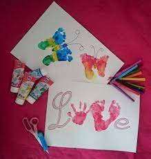 Activité manuelle fête des mères ou saint valentin : Activite Manuelle De Peinture Saint Valentin Ou Fete Des Meres Des 1 An Et Demi Education Enfance Fr