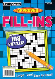 Fill in puzzle book with 100 puzzles for adults. Fill Ins Subscriptions Penny Dell Puzzles