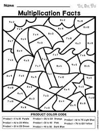 Multiplication Facts Color By Number Summer Edition Sight Word Coloring Addition And Subtraction Sight Words