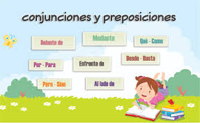 Resultado de imagen de enlaces conjunciones y preposiciones