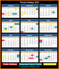 Florida State Holiday Schedule 2022 Florida Holidays 2022