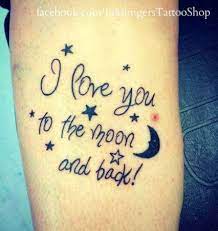 Tattoo Back Boy The Moon 40 Ideas To The Moon And Back Tattoo Tattoos Tattoos For Daughters