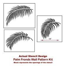 Palm Fronds 3 Piece Stencil Kit Wall Art Stencil Instead Of Decals Easy To Use Wall Stencil For A Quick Room Update Stencil For Walls Arte Nas Paredes