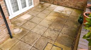 You can follow this with hosing the area down with water, if needed. Lichen Black Spots Splodges Ruining Your Patio Or Driveway