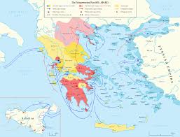 A Detailed Map Of The Peloponnesian War In The 5th Century Bc When Athens And Its Allies Were Defeated By The Spartan Led Peloponnesian L Map War Detailed Map
