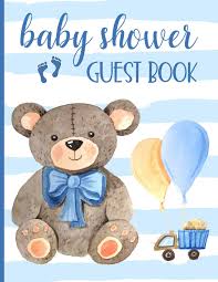 Twinkle twinkle little star baby shower guest book sign. Baby Shower Guest Book Keepsake For Parents Guests Sign In And Write Specials Messages To Baby Parents Teddy Bear Blue Cover Design For Boys Bonus Gift Log