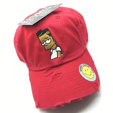 Red Distressed Black Bart Dad Cap Hat Outfits With Hats Dad Outfit Trendy Hat