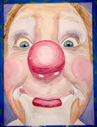Watercolor Clown #23