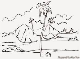 17+ contoh gambar pemandangan alam, gunung, pantai, luat, pedesaan  terupdate. Penting 25 Gambar Pemandangan Hitam Putih