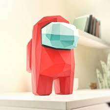 Among Us Figure Origami Diy Papercraft Model Template 3d Puzzle Pdf Pattern Kit Eco Cardboard In 2020 Paper Crafts Paper Crafts Diy Diy Paper