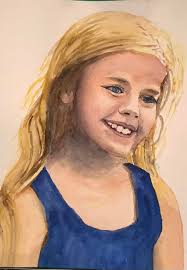 My first attempt at a portrait, with a picture from my daughter. Overall  I'm happy about the likeness, but it's not quite there yet.. Find the hair  challenging as well, but found