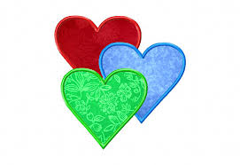Free pes embroidery designs download sewing machine. Three Hearts Machine Embroidery Design Includes Both Applique And Fill Daily Embroidery