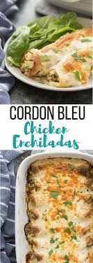 These Cordon Bleu Chicken Enchiladas Are An Easy Make Ahead Meal To Keep On Hand For Busy Weeknights L Chicken Cordon Bleu Enchilada Recipes Make Ahead Meals