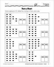 Children are asked to cut and paste the correct number of crayons for each row. Leveled Learning Pack Place Value Grade 2 Tens And Ones First Grade Math Worksheets Kindergarten Math Groups