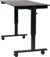 2 grommets for easy cable and wire management. Luxor Standcf60 Bk Bo 60 Inch Crank Adjustable Stand Up Desk Black Oak Top And Black Frame Touchboards