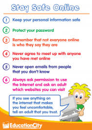 This set of 5 color posters describe key ideas of internet safety: Internet Safety Posters Poster Template