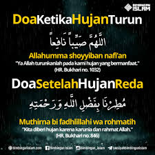 Tak hanya berdiam diri di rumah, baiknya muslim membaca doa turun hujan agar air yang turun dari langit membawa keberkahan bagi makhluk yang tinggal di bumi. Doa Ketika Hujan Turun Setelah Hujan Turunquote Islam Islamic Quotes Islam Hujan
