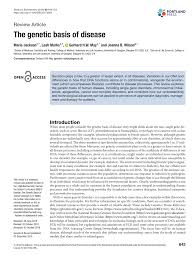 Additional genetic disorders were assigned to chromosome 14 by studying either constitutional or acquired chromosome aberrations of affected subjects. Pdf The Genetic Basis Of Disease