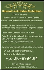 Perkhidmatan Urut Herbal Muhibbah