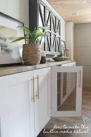 21+ diy tv stand ideas for your weekend home project from donpedrobrooklyn.com. Diy Media Cabinet Built In That Looks Great And Hides Everything Frugal Family Times