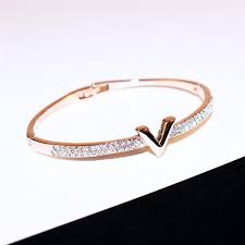 Bilder finden, die zum begriff buchstabe v passen. Buy V Letter Design Best Crystal White Simple Jewelry Bracelets Bangle For Women And Girls At Affordable Prices Free Shipping Real Reviews With Photos Joom