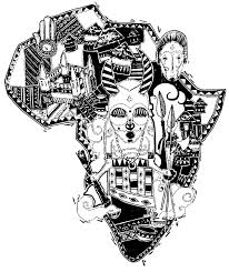 Celebrate black history month with this digital printable coloring page of the africa map. Africa Map Africa Adult Coloring Pages