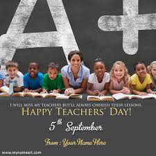 You taught me how to face challenges. Teachers Day Image Creator Greeting Cards Maker Online
