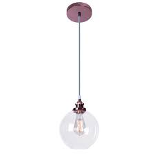 Warehouse Of Tiffany Shimar 1 Light Rose Gold Pendant Cydd071 The Home Depot