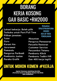 Profesi ini bisa menjadi profesi yang patut untuk dipertimbangkan selain ini merupakan pekerjaan menyenangkan dengan gaji besar anda juga dapat menikmati makanan. Borang Kerja Kosong Gaji Basic Maukerja Malaysia Facebook