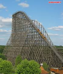 Colossus At Heide Park In Germany Is The Worlds Biggest Wooden Roller Coaster Roller Coaster Amusement Park Rides Wooden Roller Coaster