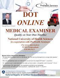 How to get dot certified. Dot Cme Prohealth Seminars