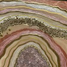 pink resin geode painting