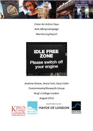 The dowling college living and learning scholarship. Cabb No Idling Action Days Technical Report Cross River Partnership