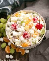 Best Ambrosia Salad No Cool Whip Recipe Fruit Salad With Marshmallows Fruit Salad Recipes Ambrosia Salad