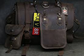 Masun Pouch Leather Swag Bag Vintage Leather