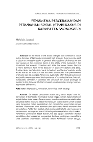 Janganlah salah satu di antara kalian menyetubuhi istrinya sebagaimana persetubuhan hewan, dan hendaknya di antara keduanya ada perantara. Pdf Fenomena Perceraian Dan Perubahan Sosial