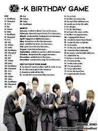Exo K Birthday Game By Chanyeolcreep On Deviantart Exo Birthdays Exo Games Birthday Games