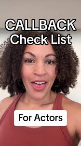 Run through this list before your next callback #callbacks #actorcallback  #actorcheck #actortips #actorfyp