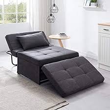Amazon Com Smile Back Sofa Bed Sleeper Chair Ottoman Convertible Chair 4 In 1 Multi Function Adjustable Lou Couch Bed Fabric Sofa Bed Multi Functional Sofa