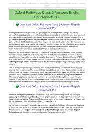 Whole answer book of english i for bca semester i. Oxford Pathways Class 5 Answers English Coursebook Pages 1 12 Flip Pdf Download Fliphtml5