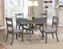 Huge range of dining table sets to make any dining room a place to be. Juniper Transitional 54 Round Grey 5 Piece Dining Set