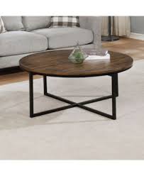 Arcadia Acacia Wood 42 Round Coffee Table Brown Coffee Table Furniture Coffee Table Wood