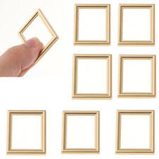 Details About 8pieces 1 12 Dollhouse Miniature Empty Photo Frame Mural Diy Wall Decor