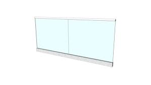 The balcony enclosed in glass is a way to revive the façade of the house and bring style to it. Profile Builder 2 Parametric Assembly Simple Glass Railing With Stainless Steel Top Rail And Base Frame 3d Warehouse