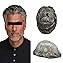 Amazon.com : LYRICAL HAIR Toupee for Men Human Hair System Thin Skin Mens  Toupee Full Injected PU Poly Skin Male Protheses Hair Mens Hairpiece Wig  6"X8" #1B60 Off Black+60% Gray-120% Medium Light