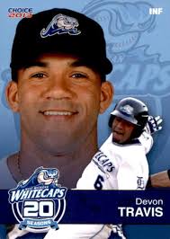 2013 West Michigan Whitecaps Choice 24 Devon Travis West Palm Beach Florida  Card