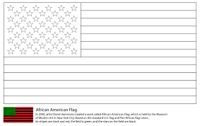 There's one coloring page showing the map of united states and it's also patterned with american flag. African America Flag Coloring Page Free Printable Coloring Pages For Kids