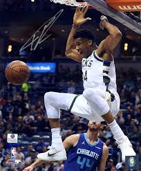 Spiros velliniatis, a basketball talent scout and coach, had identified the untapped potential in. Giannis Antetokounmpo Milwaukee Bucks Signed Autographed 8 X 10 Two Hand Dunk Photo Coa At Amazon S Sports Collectibles Store