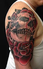 Skull and roses sleeve tattoo by craig holmes @ iron horse tattoo studio swansea, wales follow me on www.instagram.com/craigholmestattoos. 40 Arm Skull Tattoos