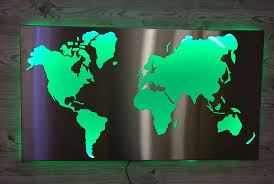 Ebay weltkarte 3d wandbild beleuchtet wunschmotiv co2 laser. Https Xn Arizona Dbeln Qmb De Produkt Design Weltkarte Metall Edelstahl Led Beleuchtet 100x60cm Eyecatcher
